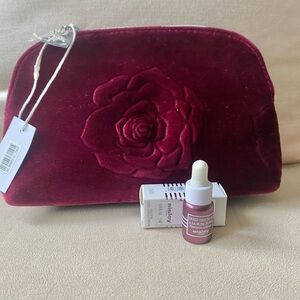 Sisley Black Rose Face Oil & Cosmetic Bag New
